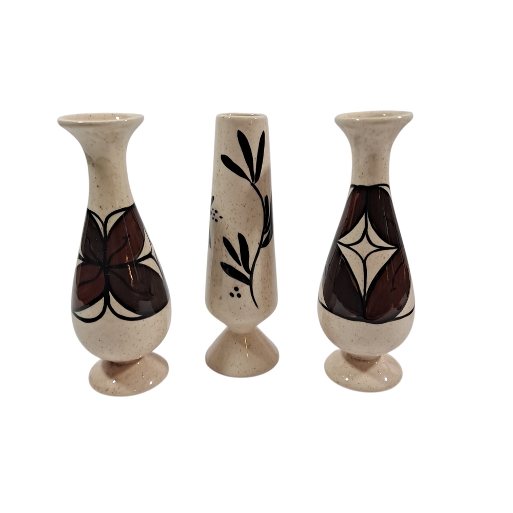 Vintage Studio Bud Vases Set Of 3 Signed